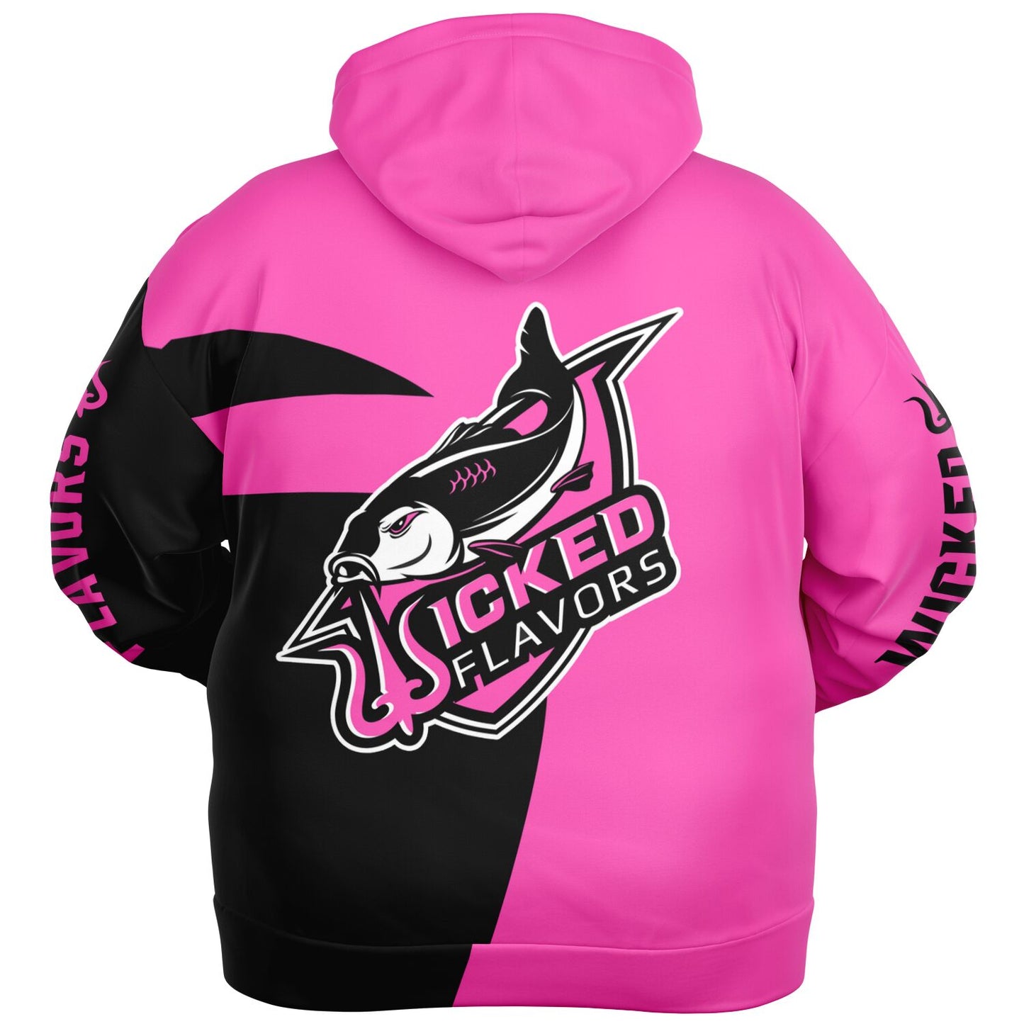 2XL PINK AND BLACK HOODIE